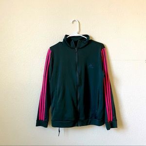Used Adidas sweater olive green and pink